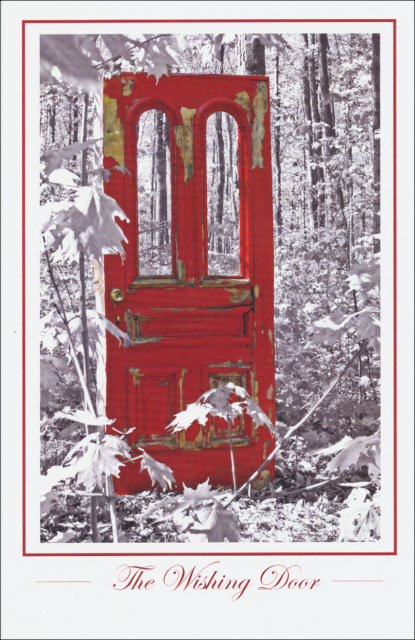 5 Pack of Headwaters Fine Art Cards 5.5" x 8.5" with envelopes - Wishing Door B/W